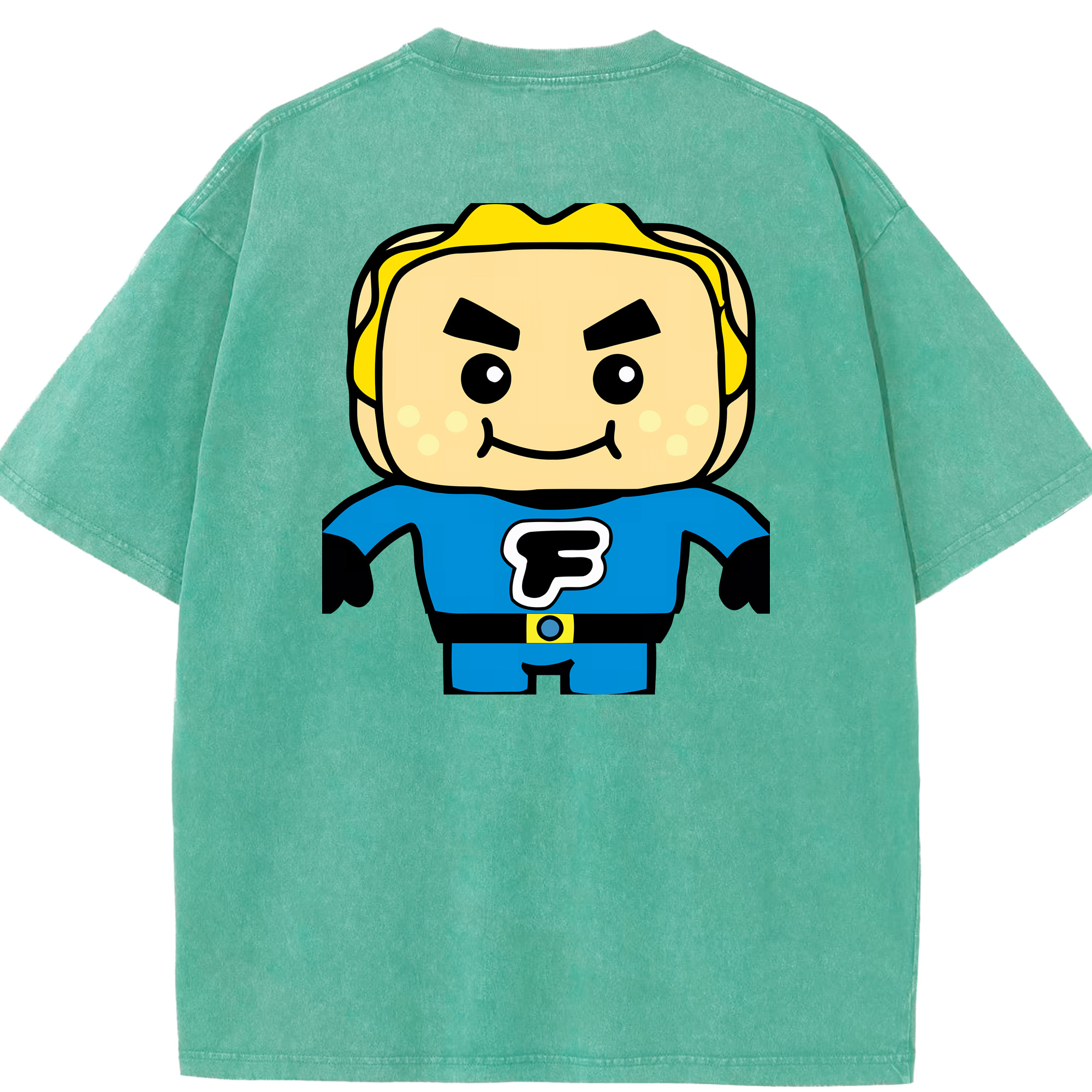 （画像用） アンパンマン Anpanman 綿100% ヴィンテージ風 半袖Tシャツ（背面プリント）